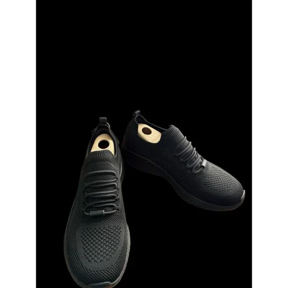 Skechers Work Emma Knit Slip Resistant Shoes Womens 7 Black Memory Foam 108284 - Picture 3 of 14